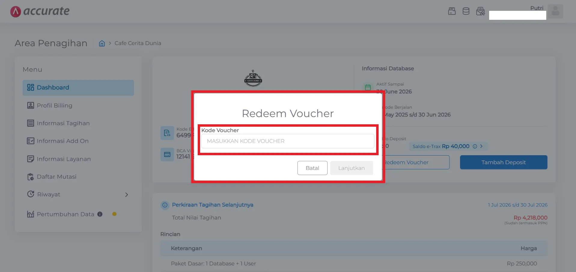 Cara memakai voucher cashback